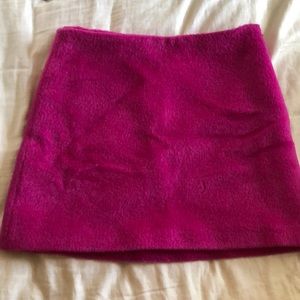 Helmut Lang fuzzy hot pink mini